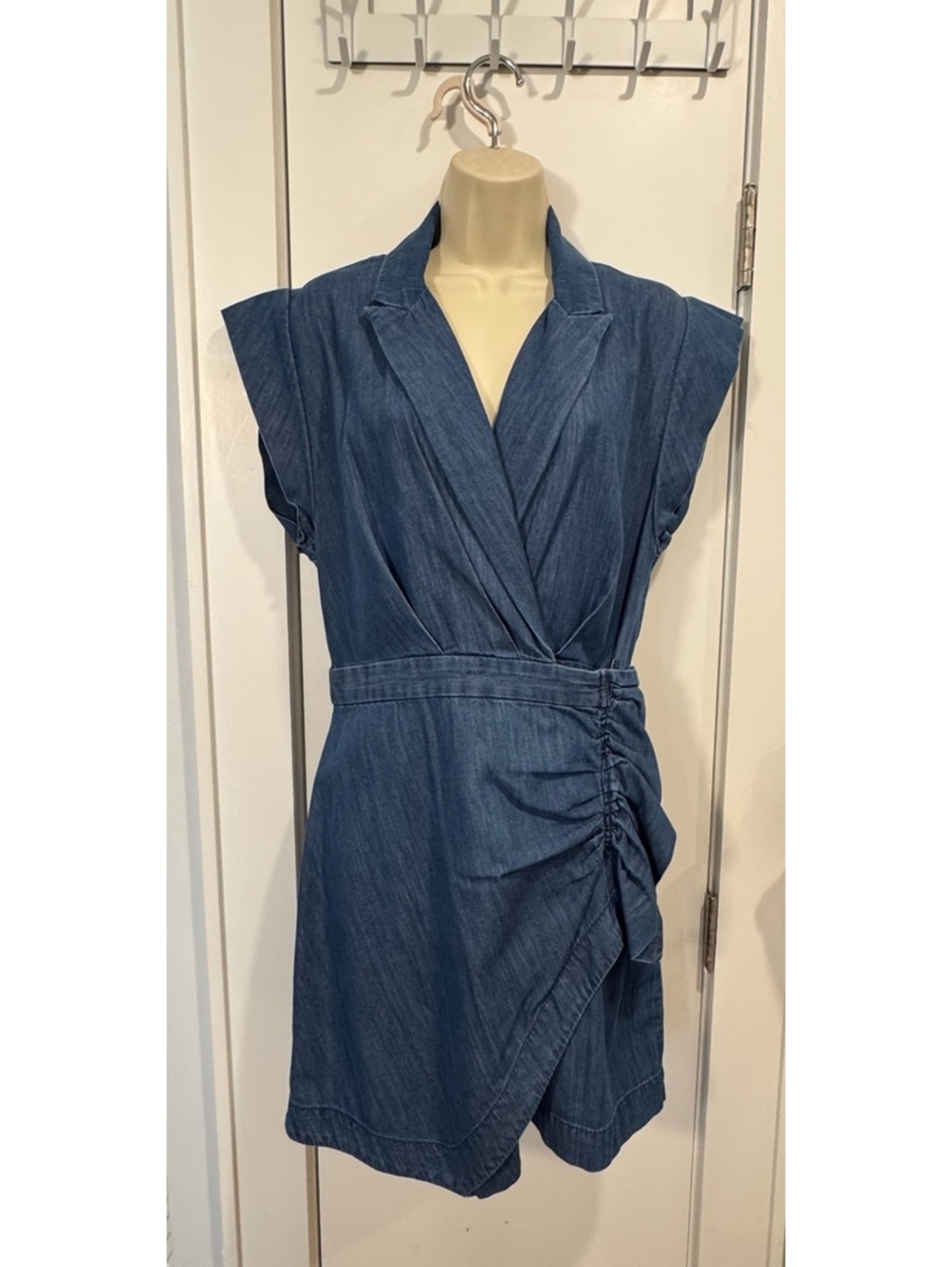 For All Women Los Angeles Denim Wrap Dress Size Small